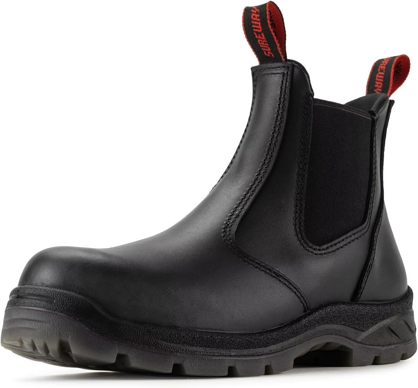 

Мужские сапоги SUREWAY Slip-On, из цельной кожи, антистатические, водо- и противоскользящие, для пожарных, механиков, промышленного и строительного использования, черный