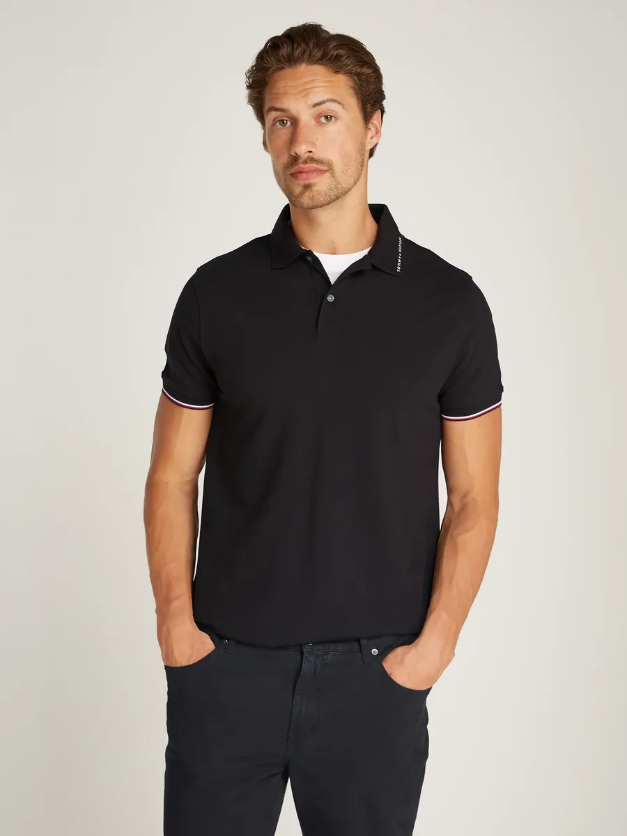 

Рубашка-поло Tommy Hilfiger "TOMMY FLAG TIPPED REG POLO", черный