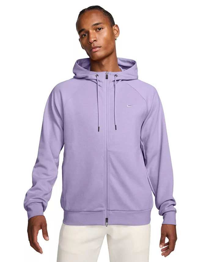 

Мужская базовая худи с молнией Dri-FIT для тренировок Nike, фиолетовый