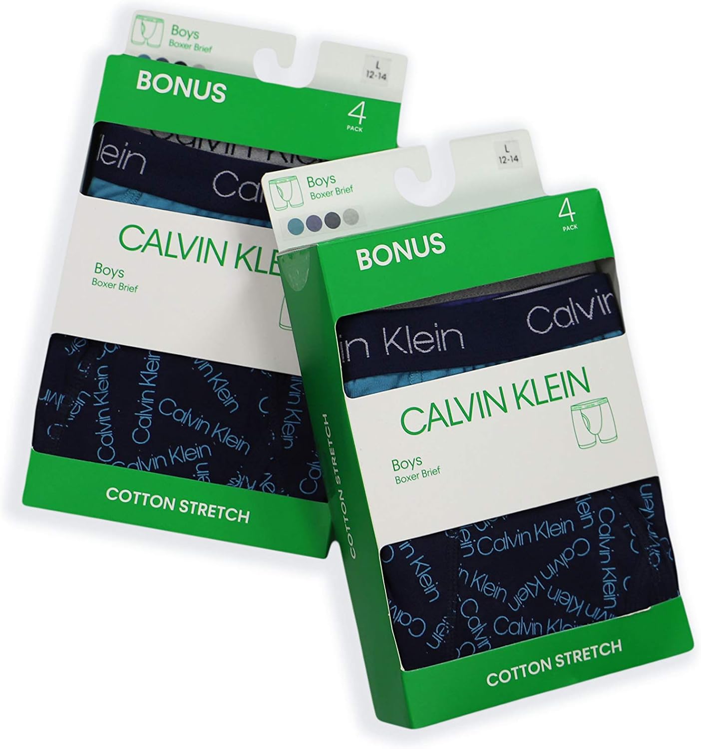 Комплект из восьми пар трусов-боксеров для мальчиков Calvin Klein, Blue Print — фото 2