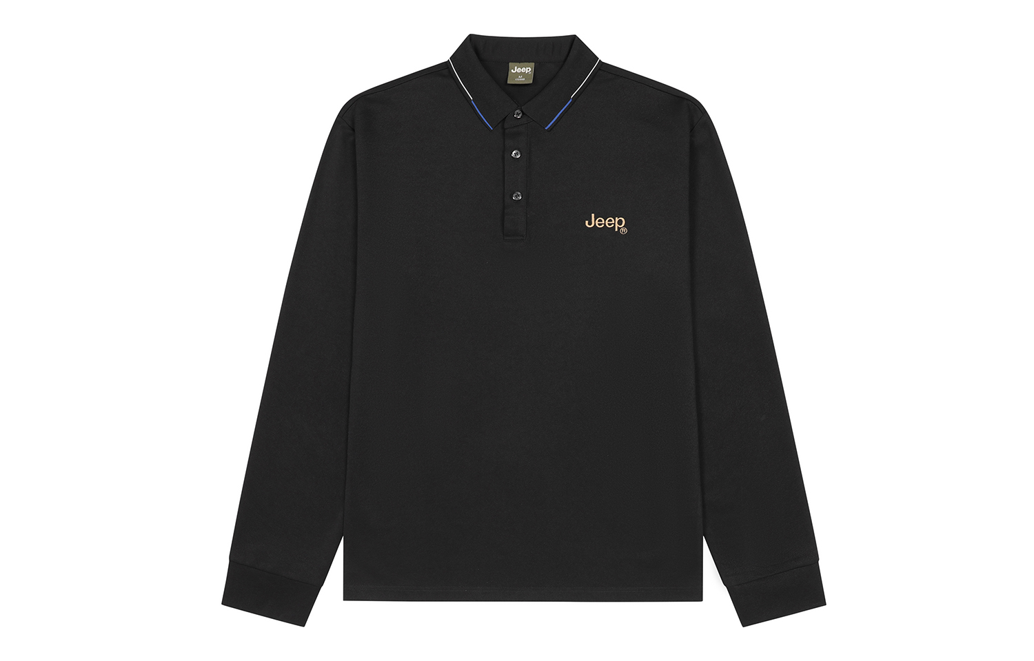 

Поло Unisex Lapel Moderate Straight Fit Jeep, черный