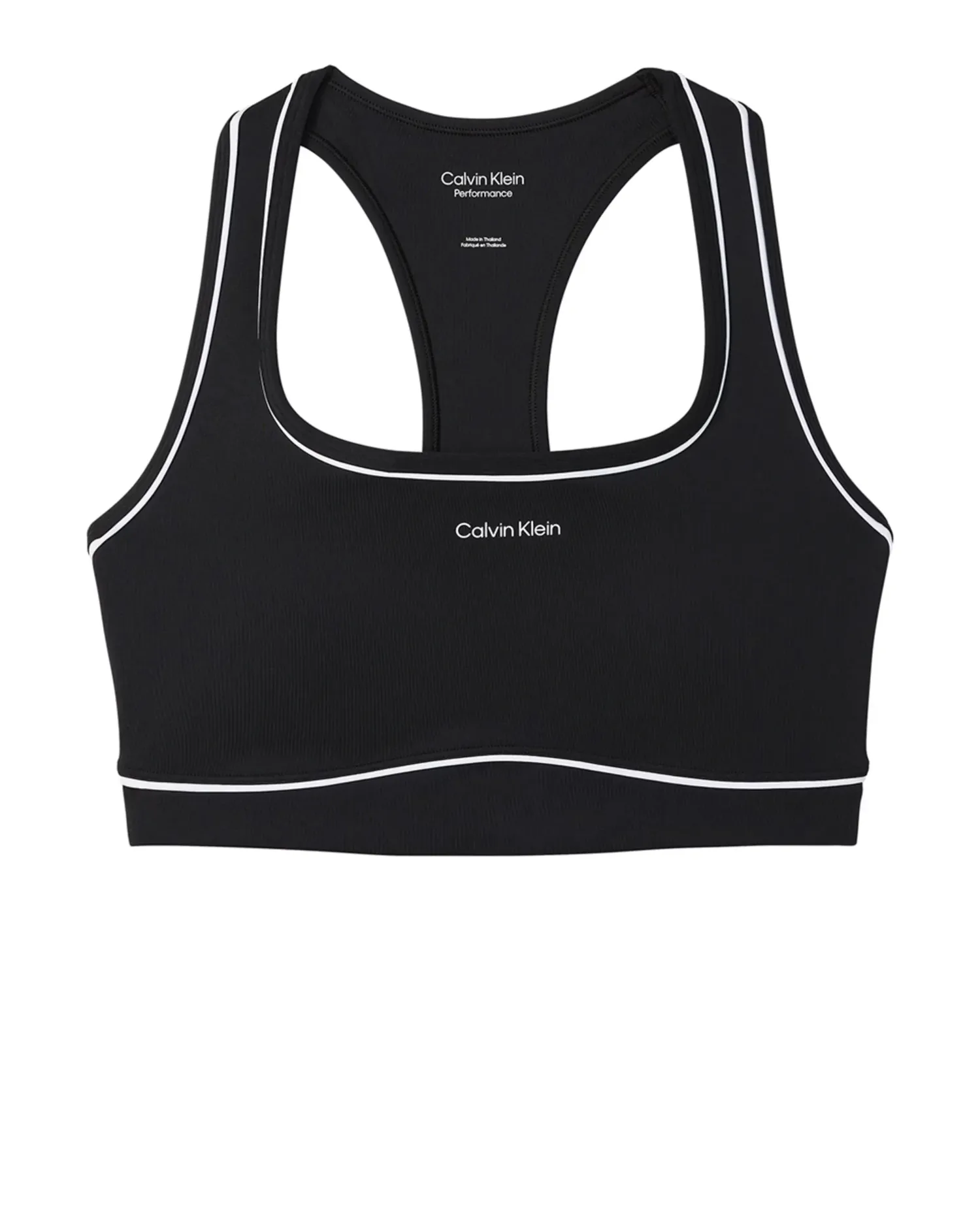 Спортивный бюстгальтер с отделкой SEASONAL FASHION Calvin Klein, черный