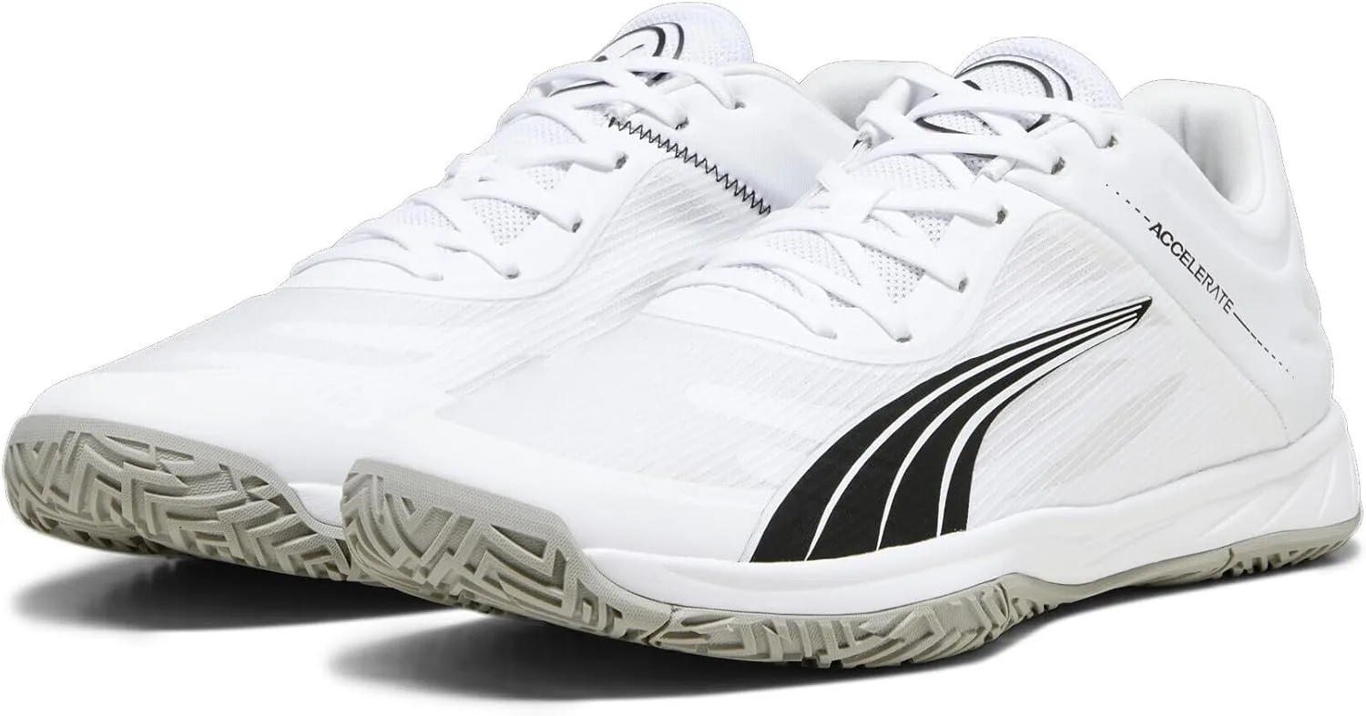 Кроссовки PUMA Unisex Accelerates Turbo для восстановления, белый/черный/серый — фото 2