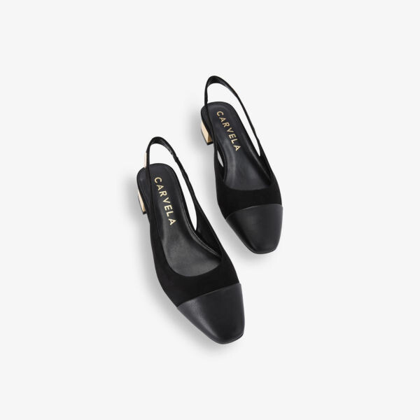 Туфли-Лодочки Amelia из искусственной кожи с открытой пяткой Carvela, черный — фото 2