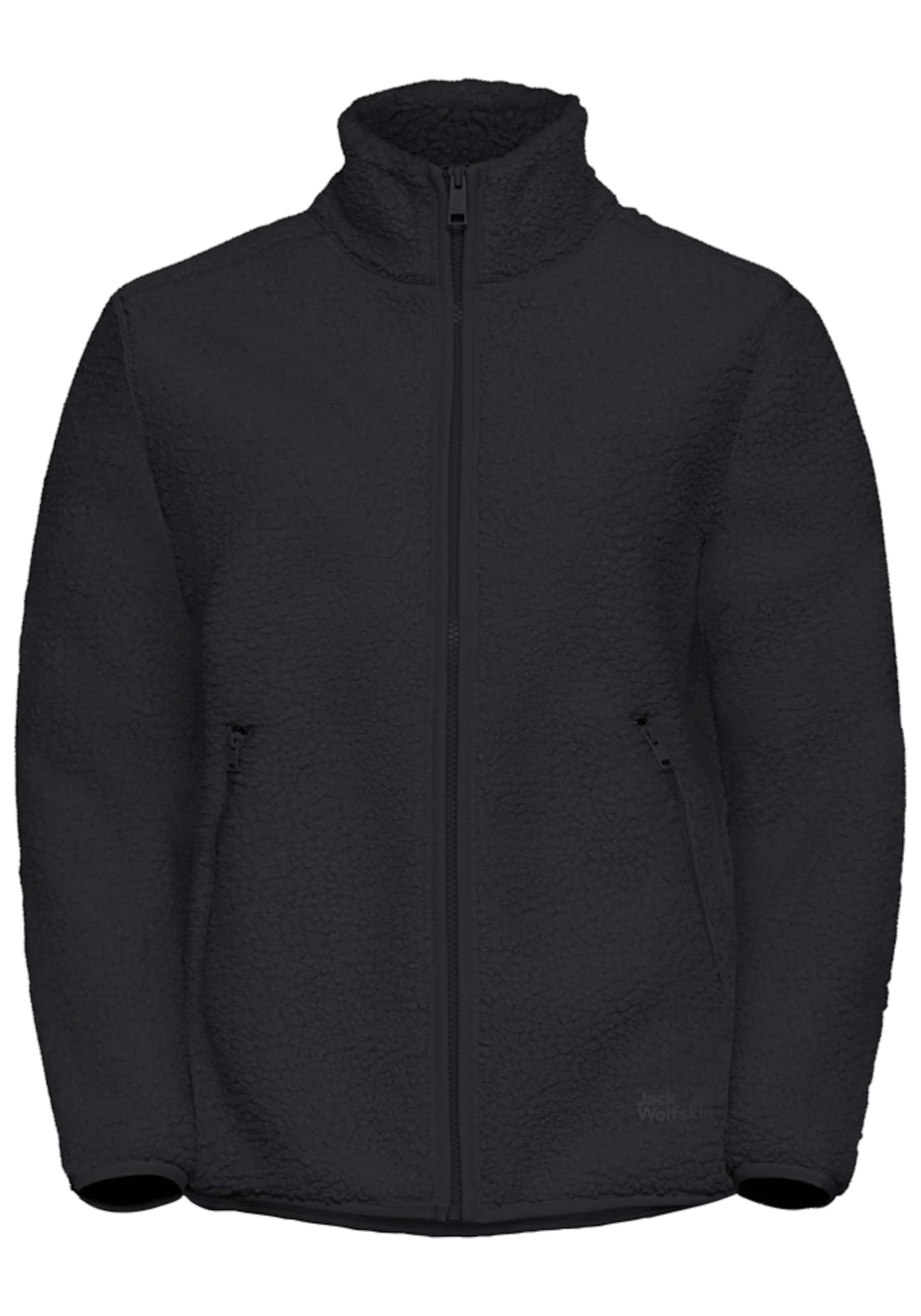 

JACK WOLFSKIN Спортивная флисовая куртка в черном цвете