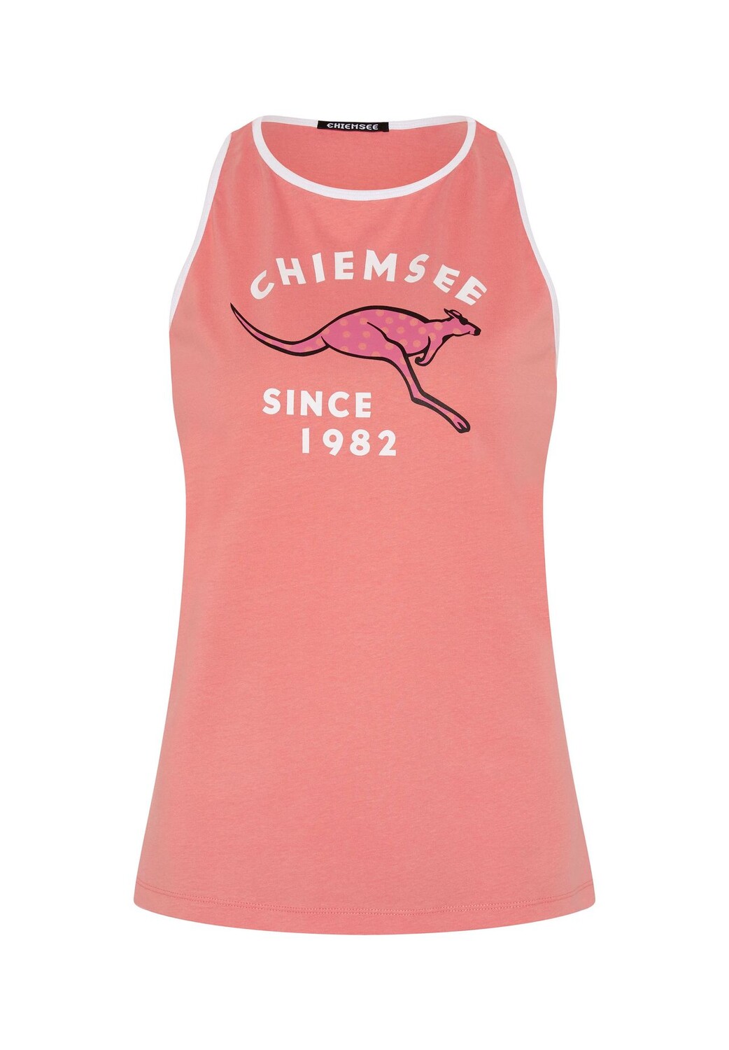 

Топ с животным мотивом и надписью на этикетке CHIEMSEE, цвет 16-1632 Shell Pink