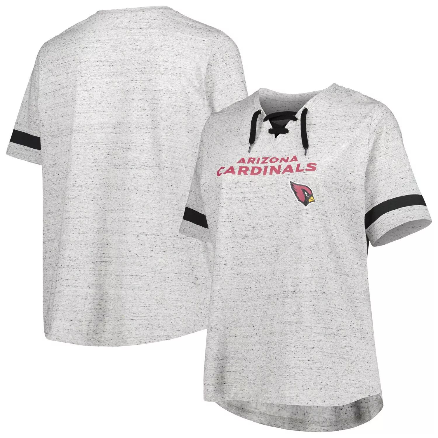 

Женская футболка серого цвета Arizona Cardinals размера плюс с v-образным вырезом на шнуровке, Серый, Женская футболка серого цвета Arizona Cardinals размера плюс с v-образным вырезом на шнуровке