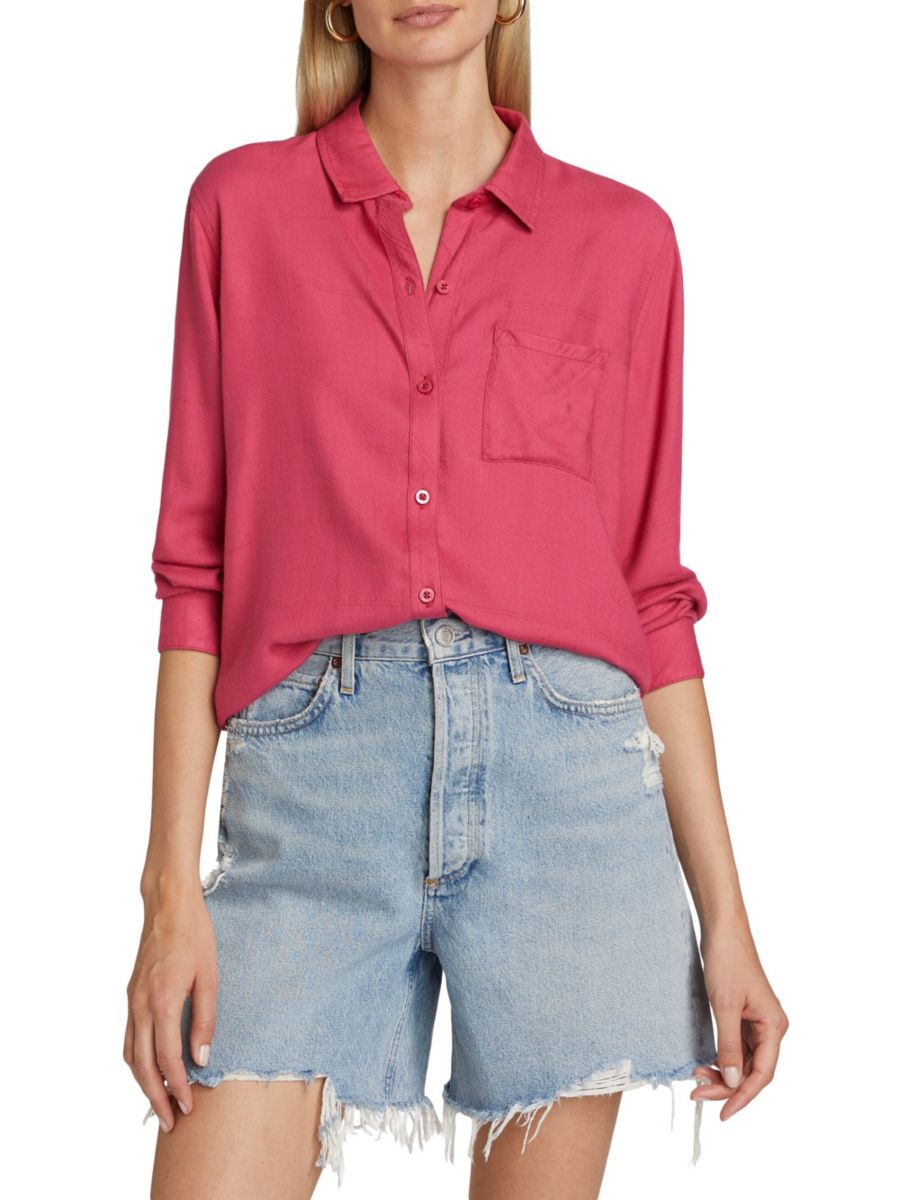 

Топ Hunter с пуговицами спереди Rails, цвет Carmine