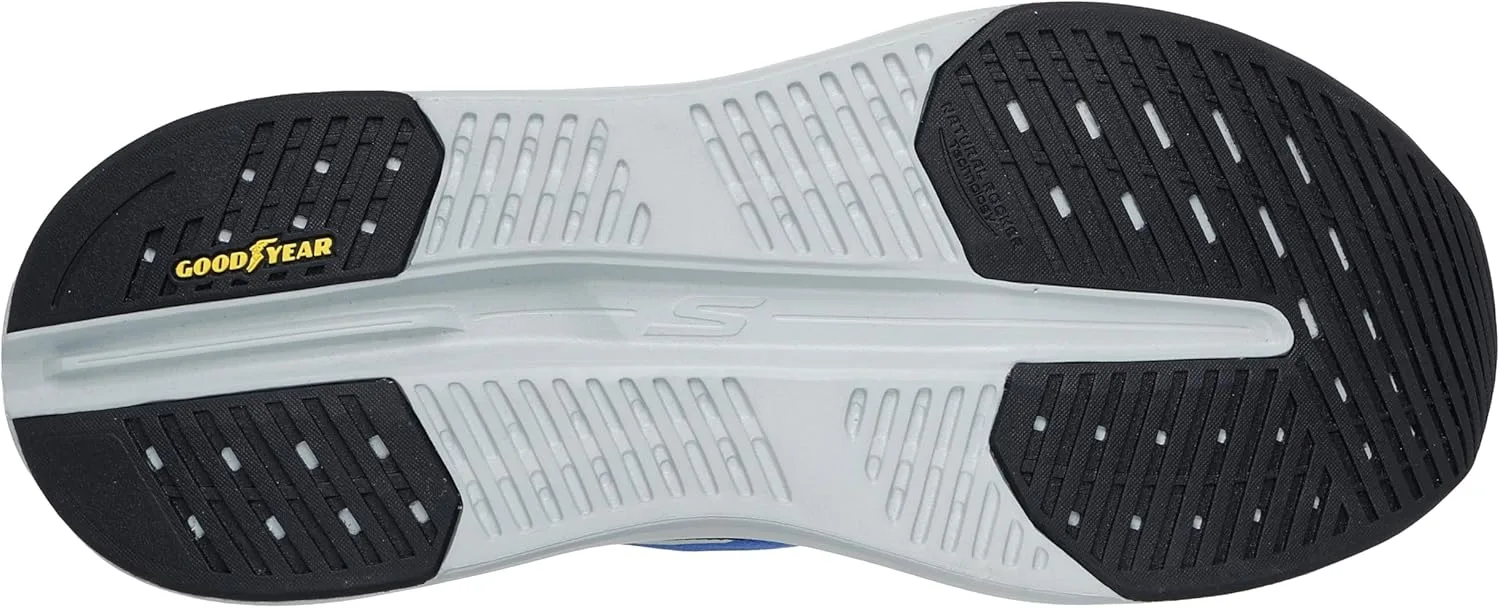 Мужские слипоны Skechers Max Cushioning Glide Step Advert Hands Free, синий/оранжевый — фото 2