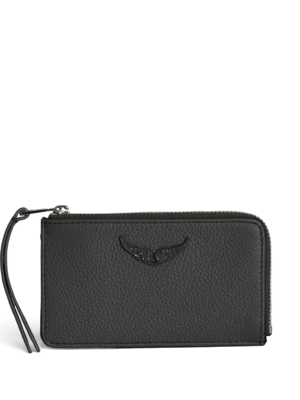 

Кошелек с верхней молнией и деталями в виде крыльев Zadig&Voltaire, черный
