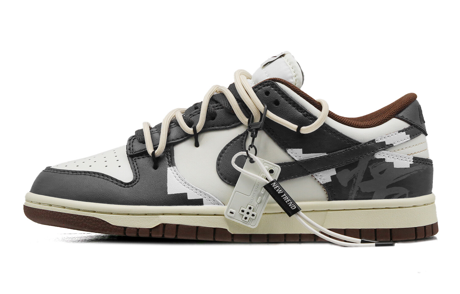 

Кроссовки для скейтбординга Dunk женские с низким верхом, черный/белый Nike