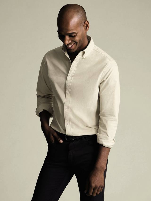 

Рубашка Regular Fit из вельвета Charles Tyrwhitt, Cream