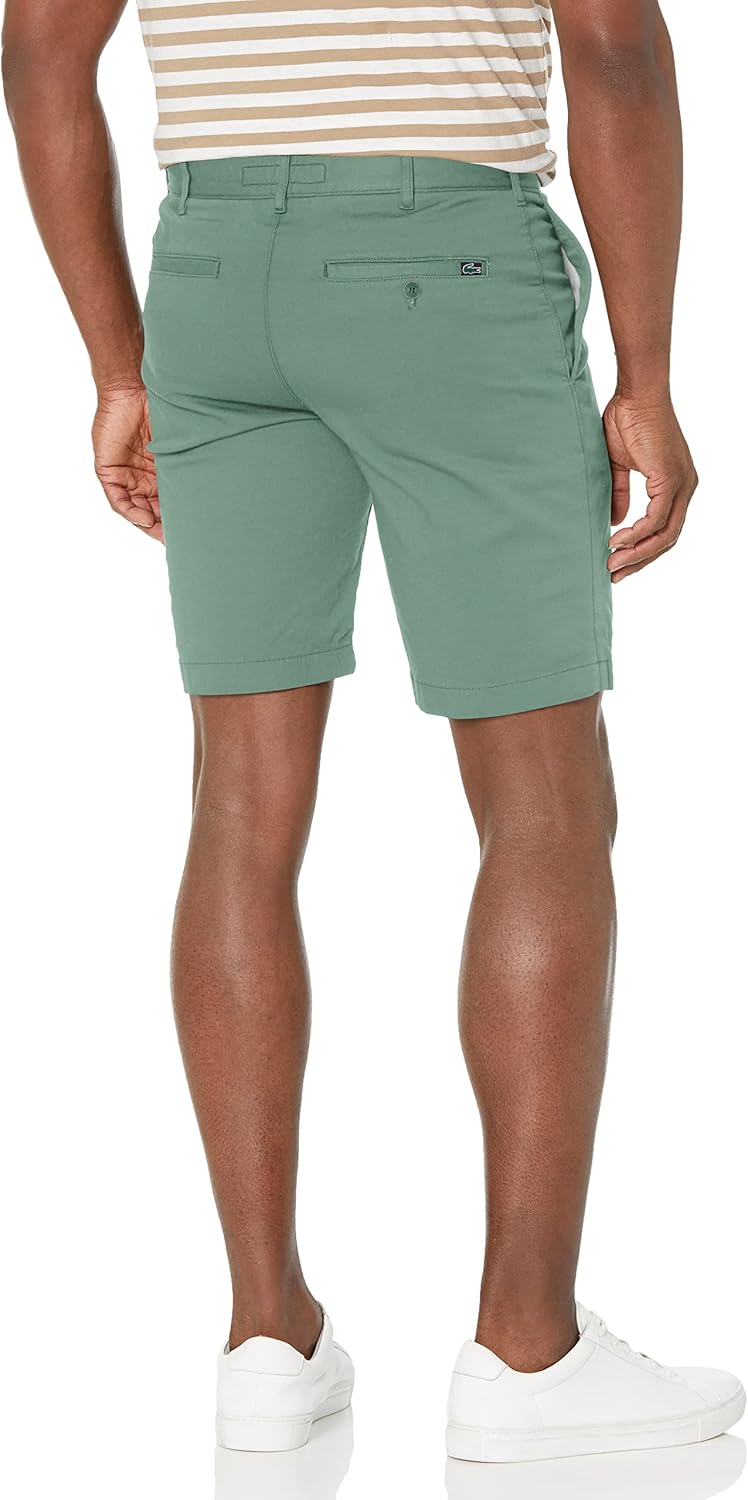 Lacorate мужские однотонные бермуды Slim Fit Lacoste, Ash Tree — фото 2