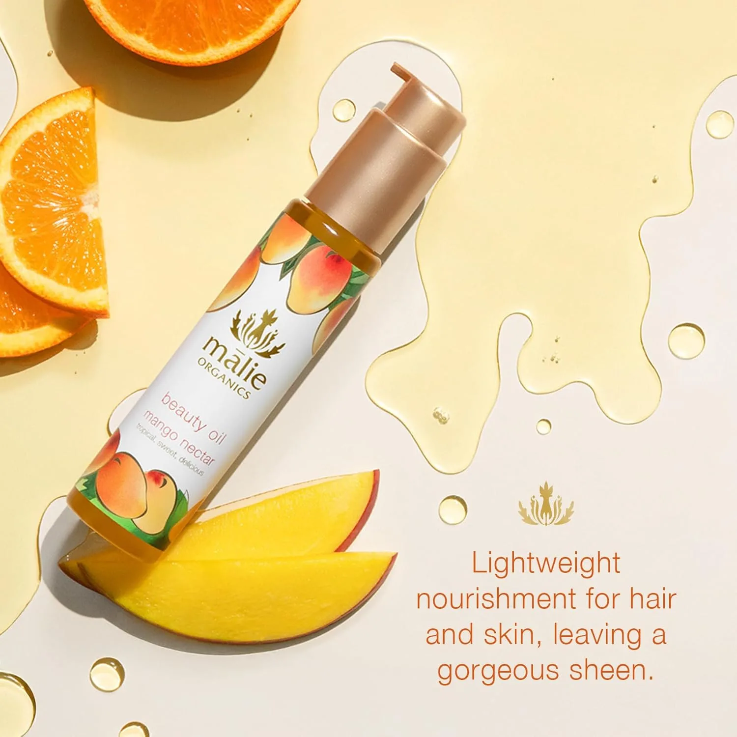 Натуральное органическое лечебное масло для лица от Malie Organics, увлажняющее и питающее для любого типа кожи., orange — фото 3