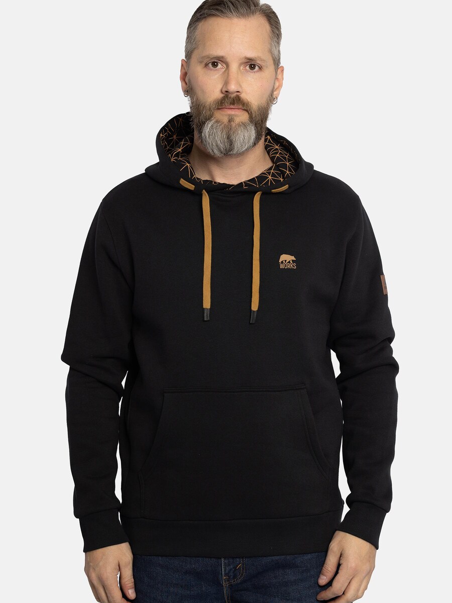 

Толстовка FORSBERG Hoodie mit kleinem Brustlogo, Black