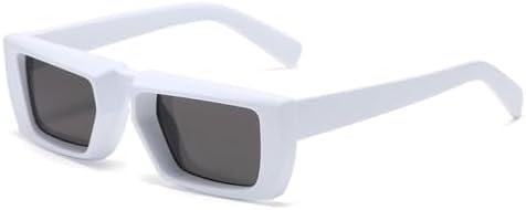 

Маленькие прямоугольные серебряные солнцезащитные очки для женщин, модные панк-очки, трендовые очки в стиле стимпанк для мужчин, винтажные зеленые очки MTZJH, C2-white