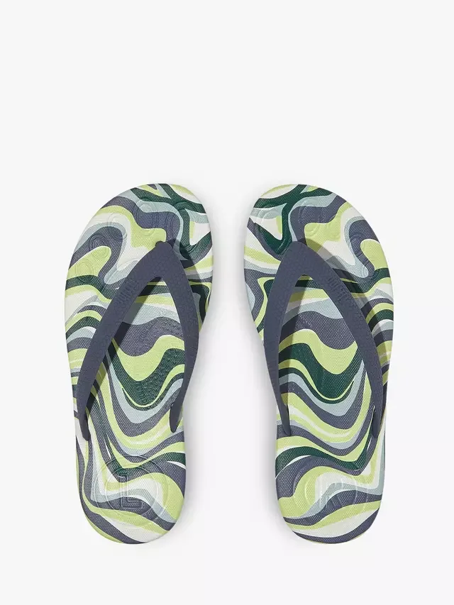 Детские шлепанцы с мраморным узором, винтажный индиго FitFlop — фото 4