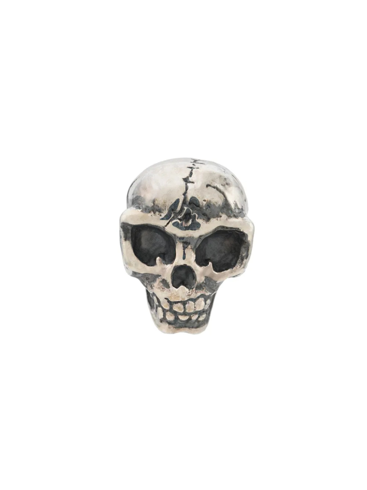 

Yohji Yamamoto серьга с декором Skull, серебряный