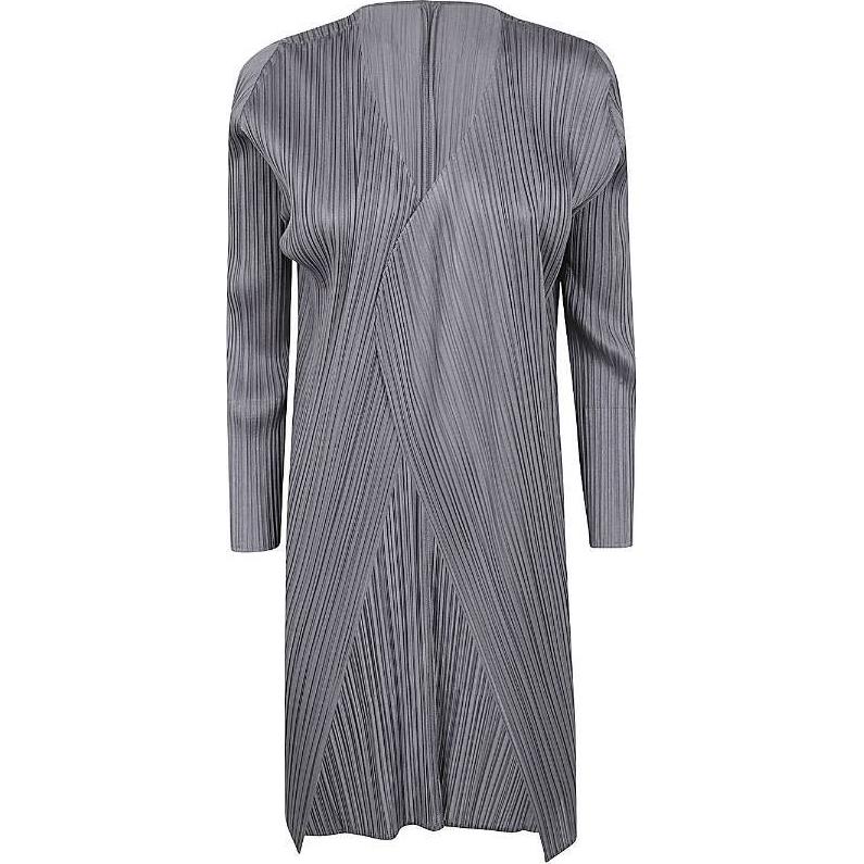 

Плиссированное кардиган-пальто PLEATS PLEASE ISSEY MIYAKE, серый