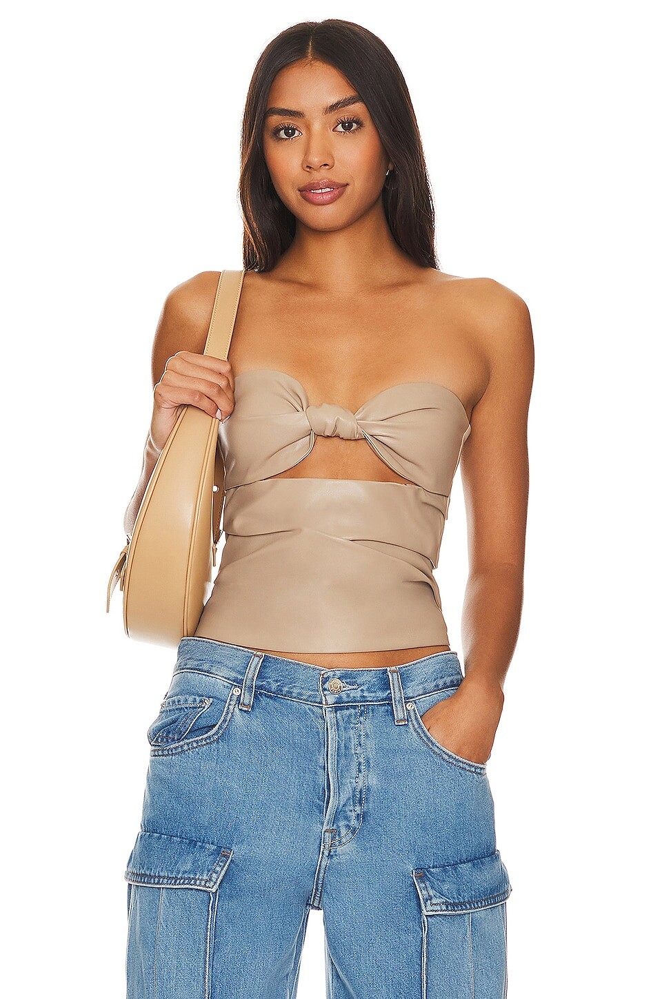 

Топ Lovers and Friends Daxton Faux Leather, цвет Beige Neutral