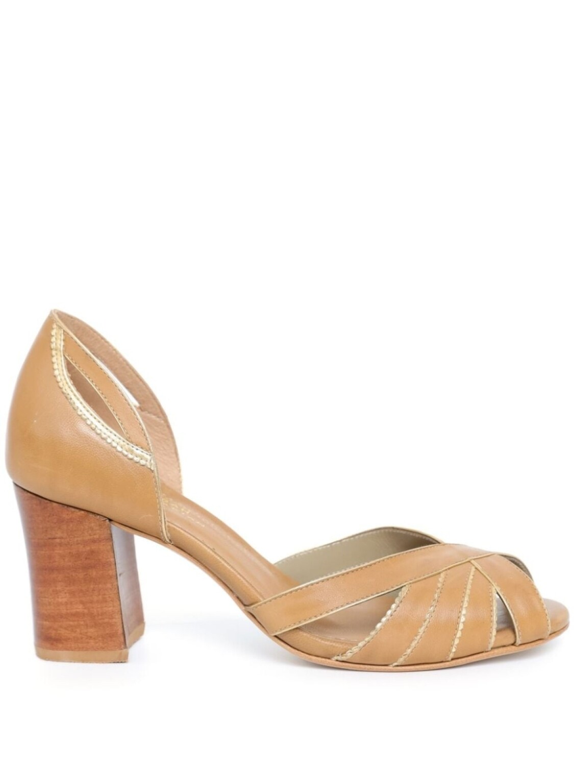 

Туфли Peep Toe Armchair 55 Sarah Chofakian, нейтральный цвет