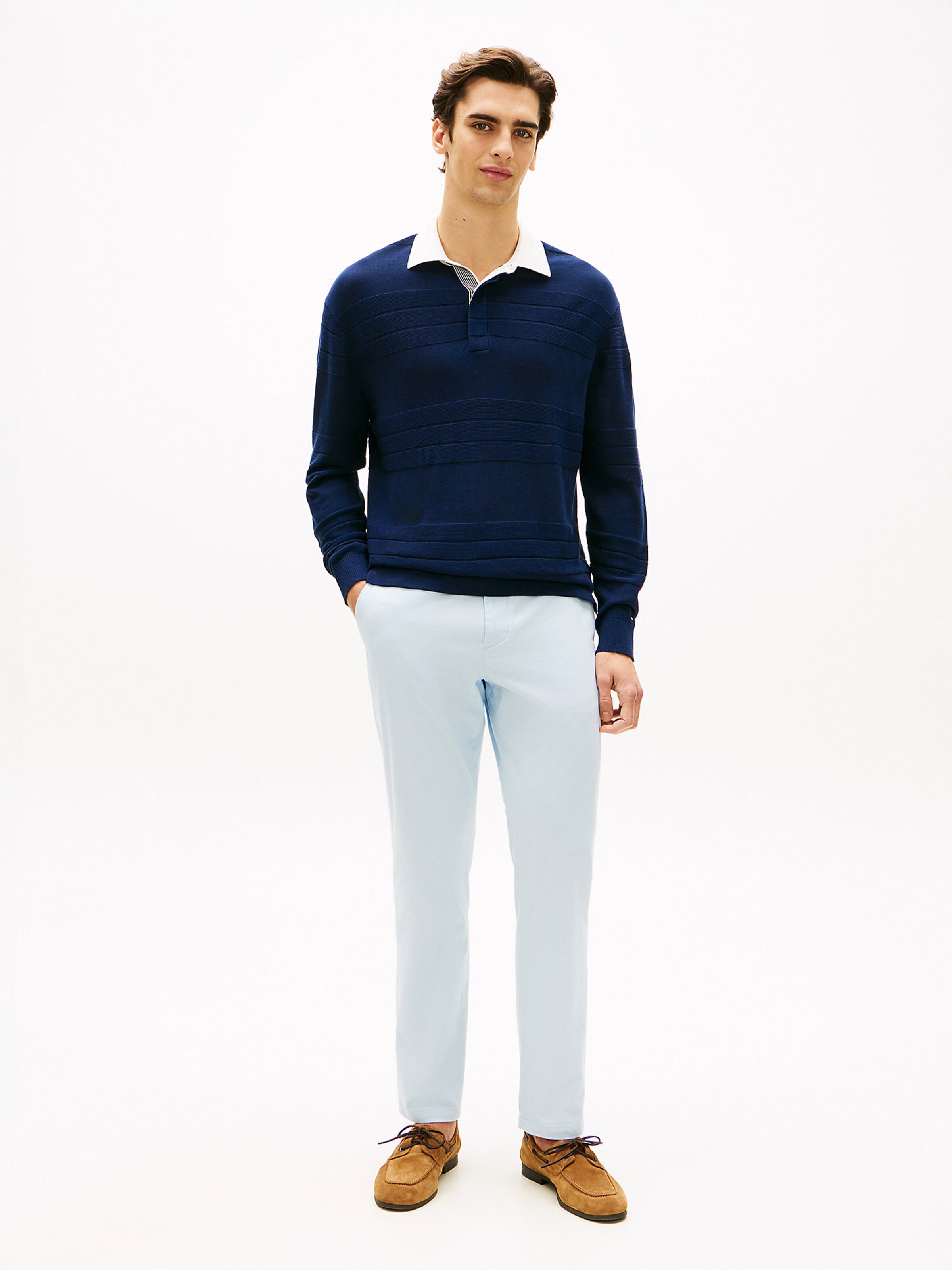 TOMMY HILFIGER Брюки чинос Regular в цвете off white — фото 3