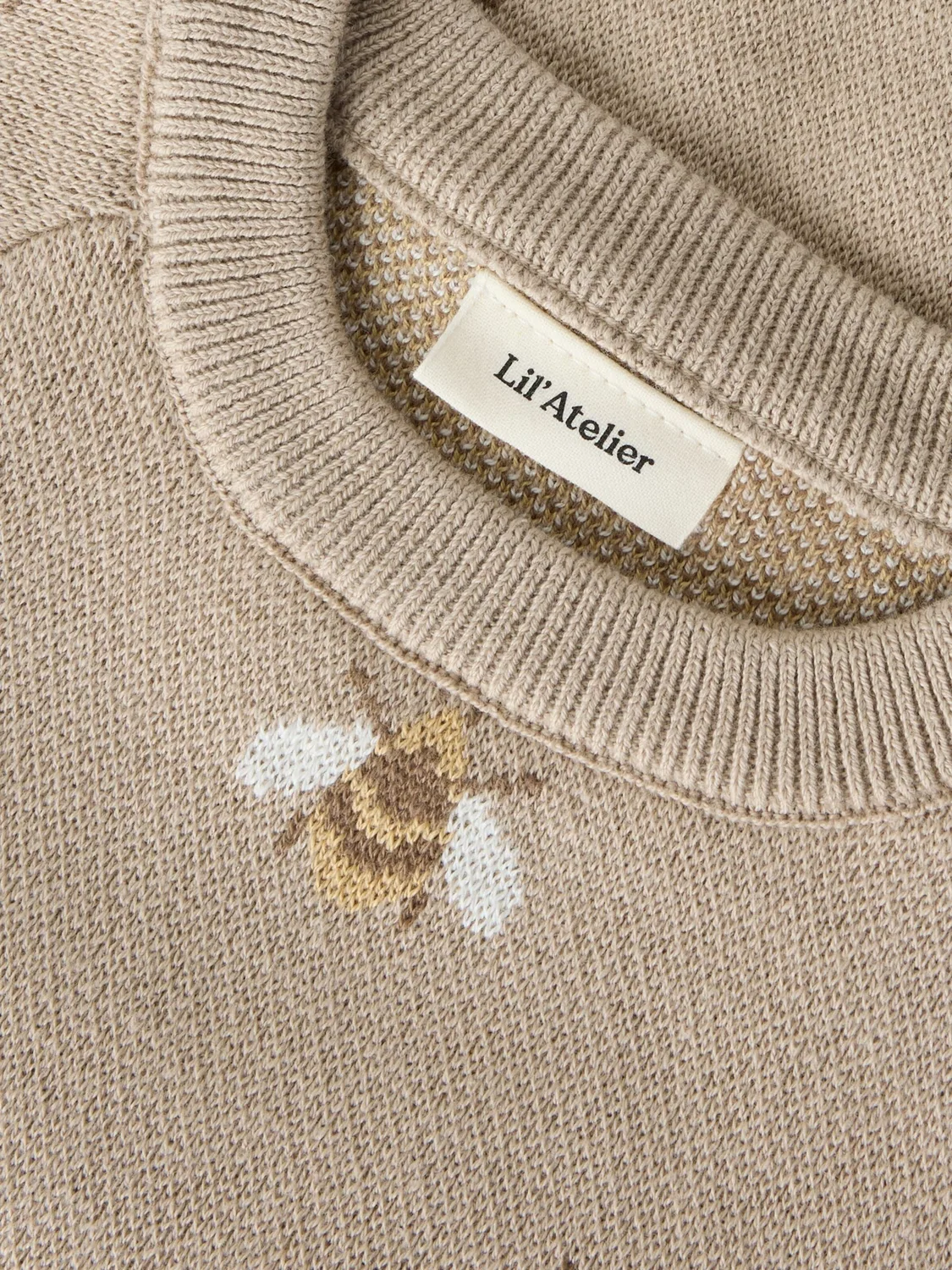 Свитер Lil'Atelier, Cream/Dark Beige — фото 3