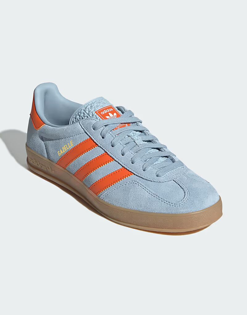 

Кроссовки для дома Adidas Originals Gazelle в цвете wonder blue и orange