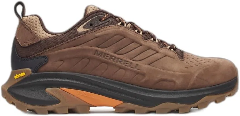Мужские водонепроницаемые кожаные походные кроссовки Merrell Moab Speed 2, коричневый