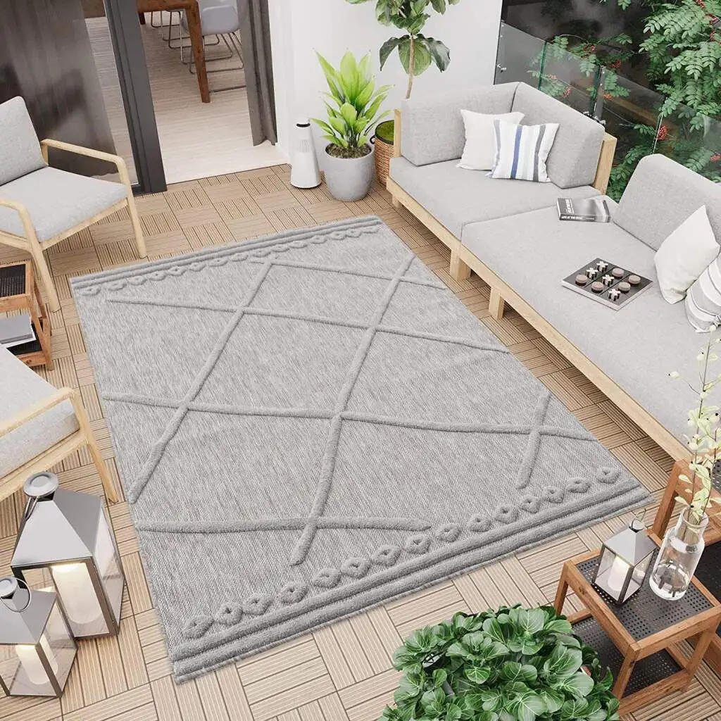 

Ковер Carpet City "Ковер для дома и улицы Santorini 58578 120х170 см, серый