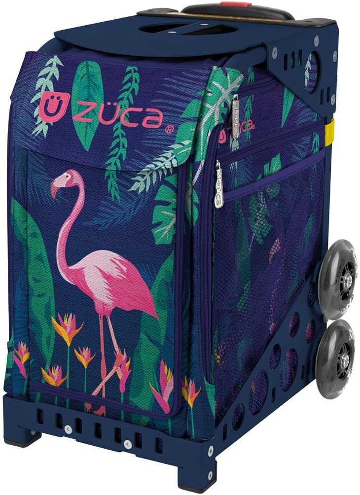 

Спортивная сумка-вкладыш ZUCA Florida Flamingo с темно-синей рамой и мигающими колесами