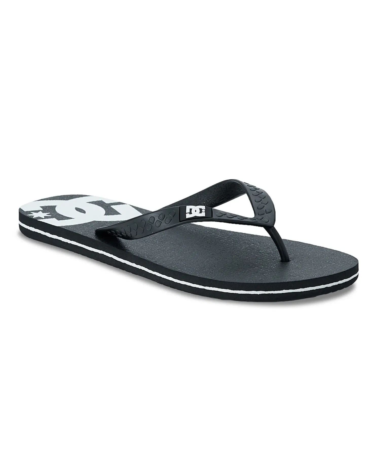 Мужские пляжные сланцы DC SHOES 3P-SLIP чёрно-белые — фото 2