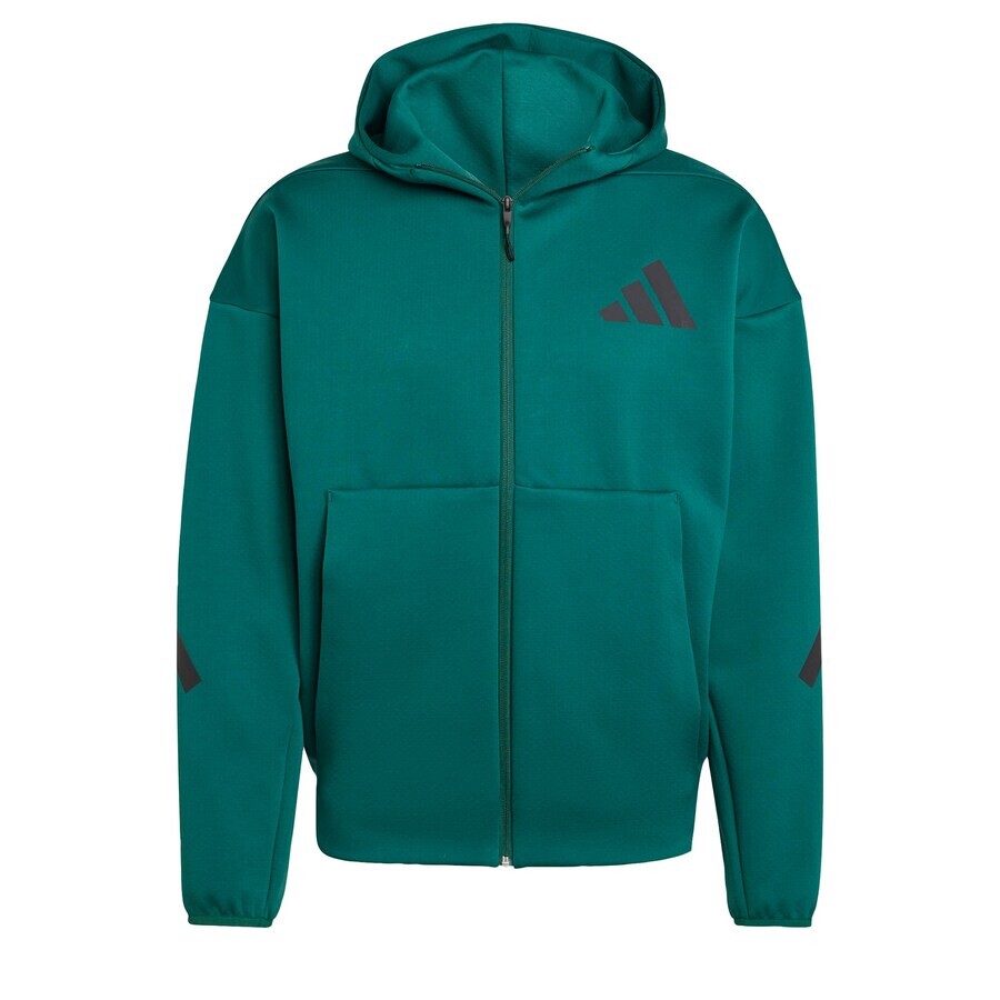 

Спортивная толстовка ADIDAS SPORTSWEAR Athletic Zip-Up Hoodie Z.N.E., зеленый