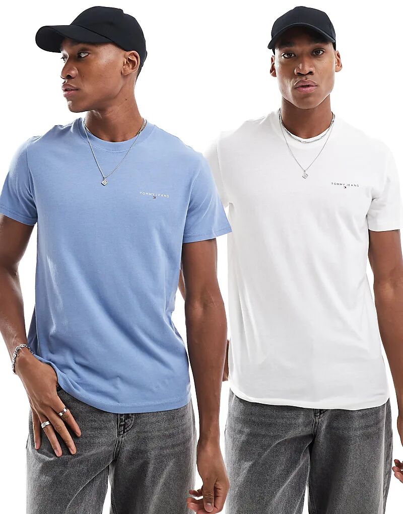 

Упаковка из 2 тонких футболок с логотипом разных цветов Tommy Jeans