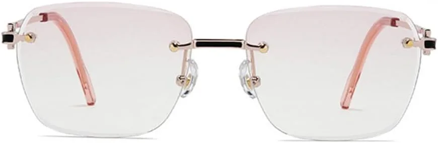 

Солнцезащитные очки без оправы для мужчин, солнцезащитные очки с градиентным переходом для женщин, ретро-стиль, защита от ультрафиолета UV400 HDUBFY, C04 Silver Blue