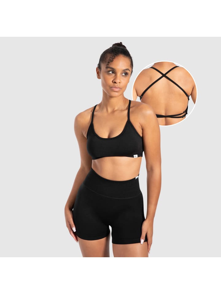 

SMILODOX Спортивный бюстгальтер Sena черного цвета