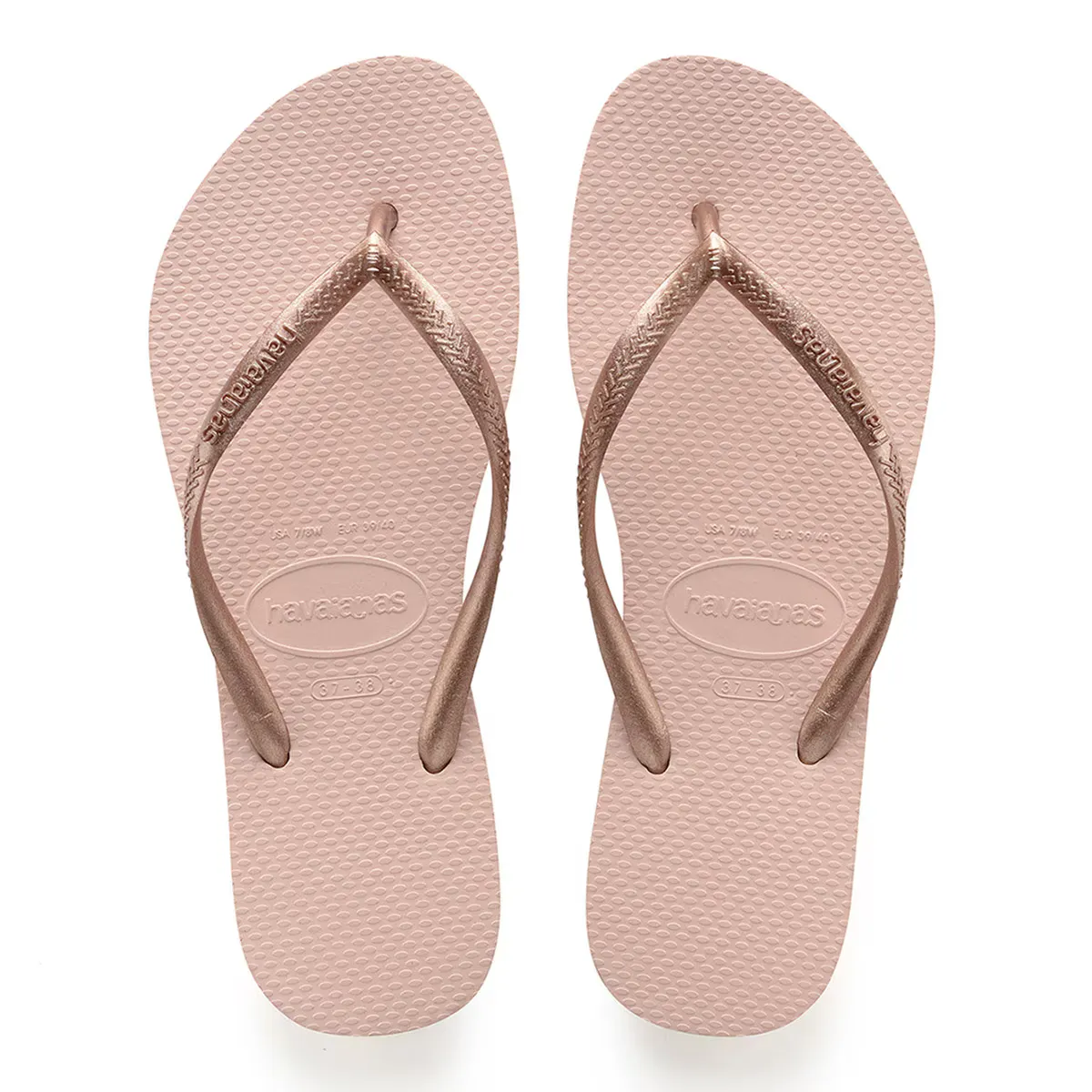 Женские тонкие шлепанцы Havaianas, светло-розовый