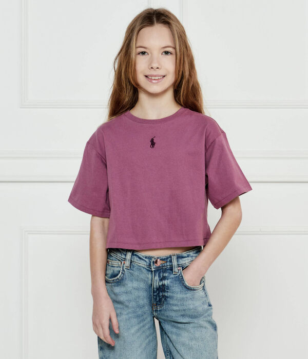

Футболка женская Polo Ralph Lauren короткая, фиолетовый
