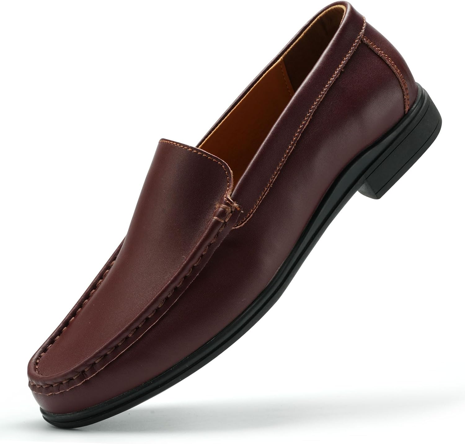 

Мужские лоферы повседневные кожаные слипоны оксфорды, мягкие, комфортные и легкие, черные Luodenglang