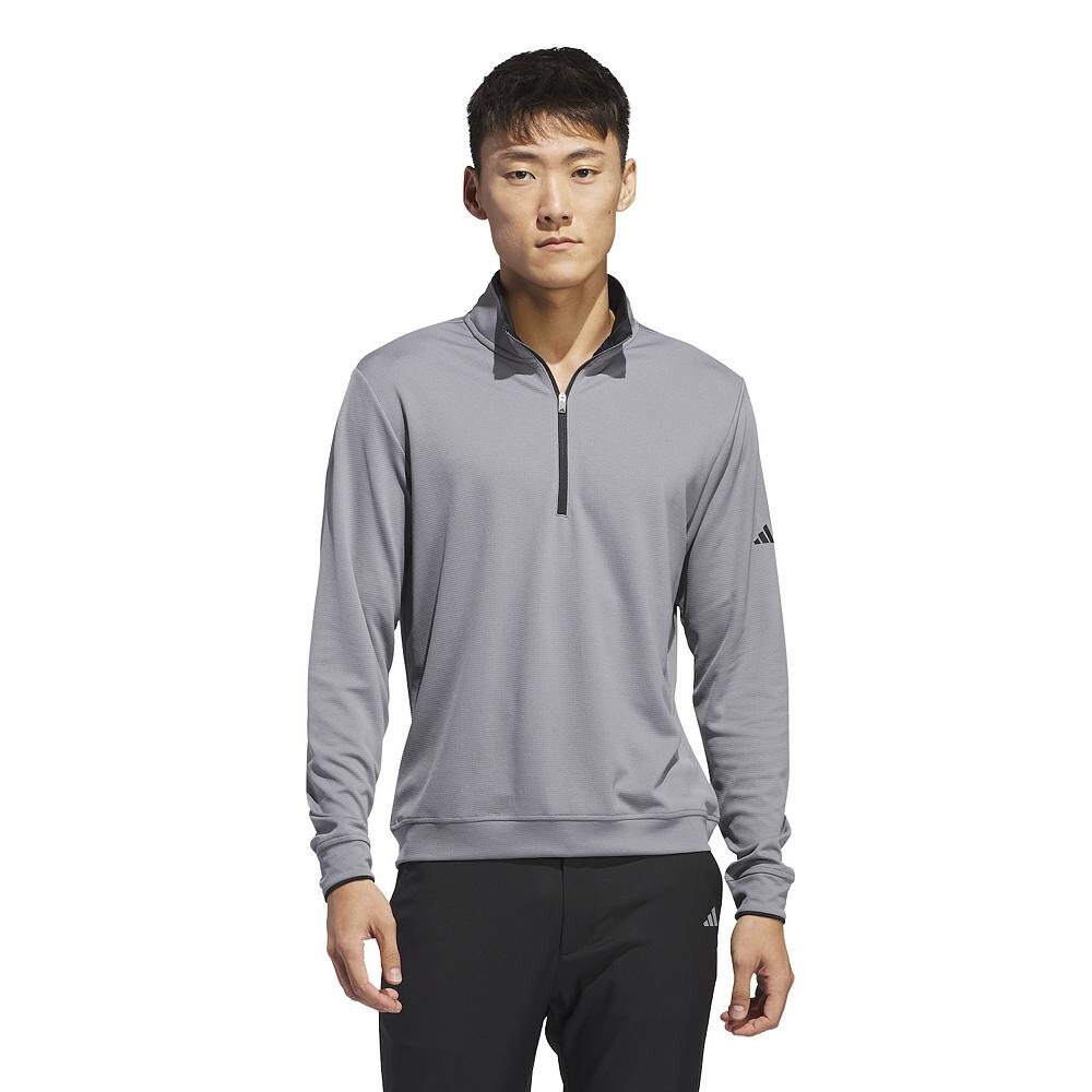 

Мужская легкая футболка для гольфа adidas с молнией до половины Adidas, цвет Gray Three