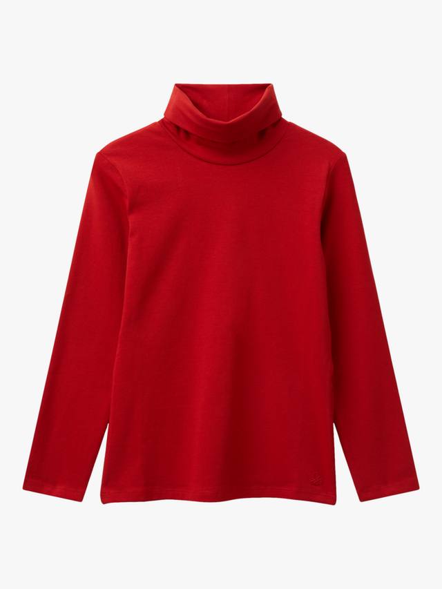 

Детская футболка с длинным рукавом из хлопковой смеси Benetton, Red