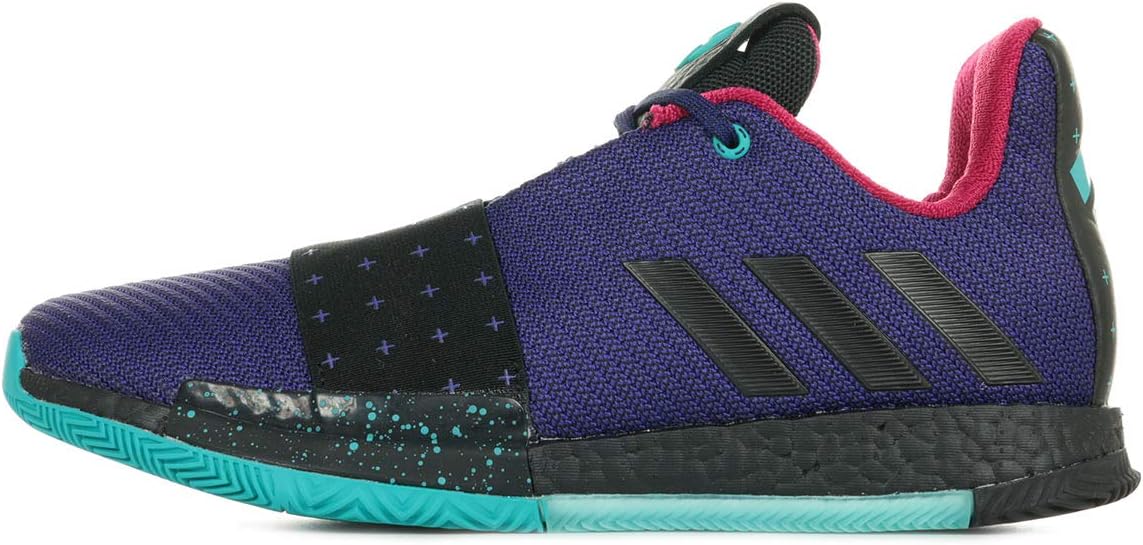 Баскетбольные кроссовки Adidas Harden Vol 3 черно-сине-серые (G26811), фиолетовый — фото 2