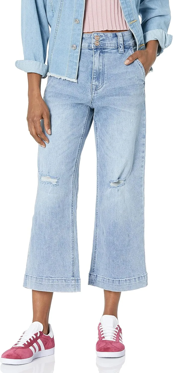 

Джинсы женские Dollhouse с двойной пуговицей и широкими штанинами