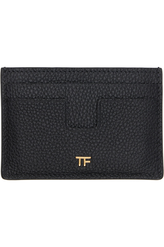 

Кардхолдер из зернистой кожи Tom Ford, черный