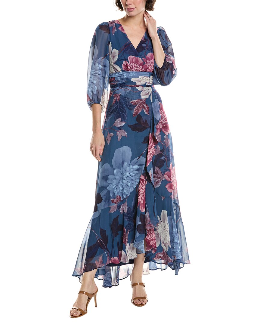 

Платье миди из шифона Maison Tara, синий