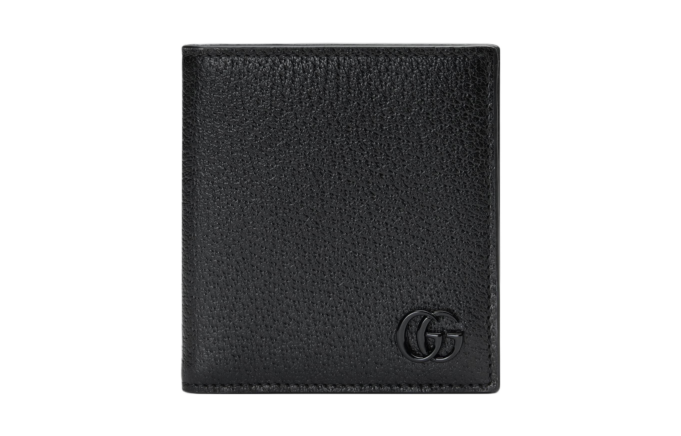 

Кошелёк для карт GG Marmont из кожи мужской чёрный GUCCI