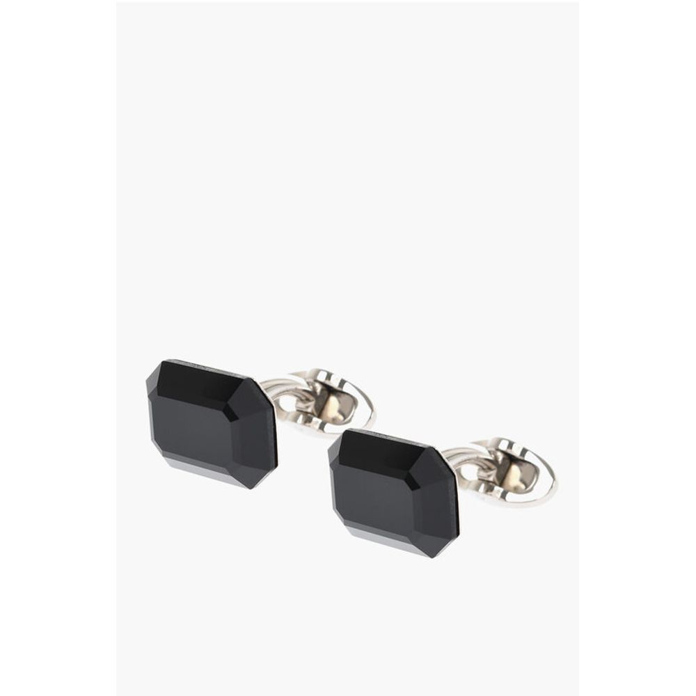 

Запонки из латуни с кристаллами Swarovski Corneliani, черный