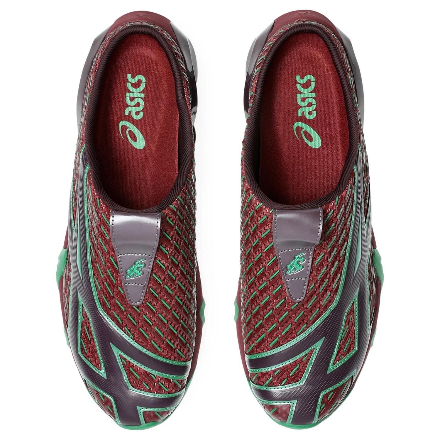 Кроссовки мужские Kiko Kostadinov X GEL-Quantum с низким верхом бордового цвета зеленого цвета Asics — фото 3