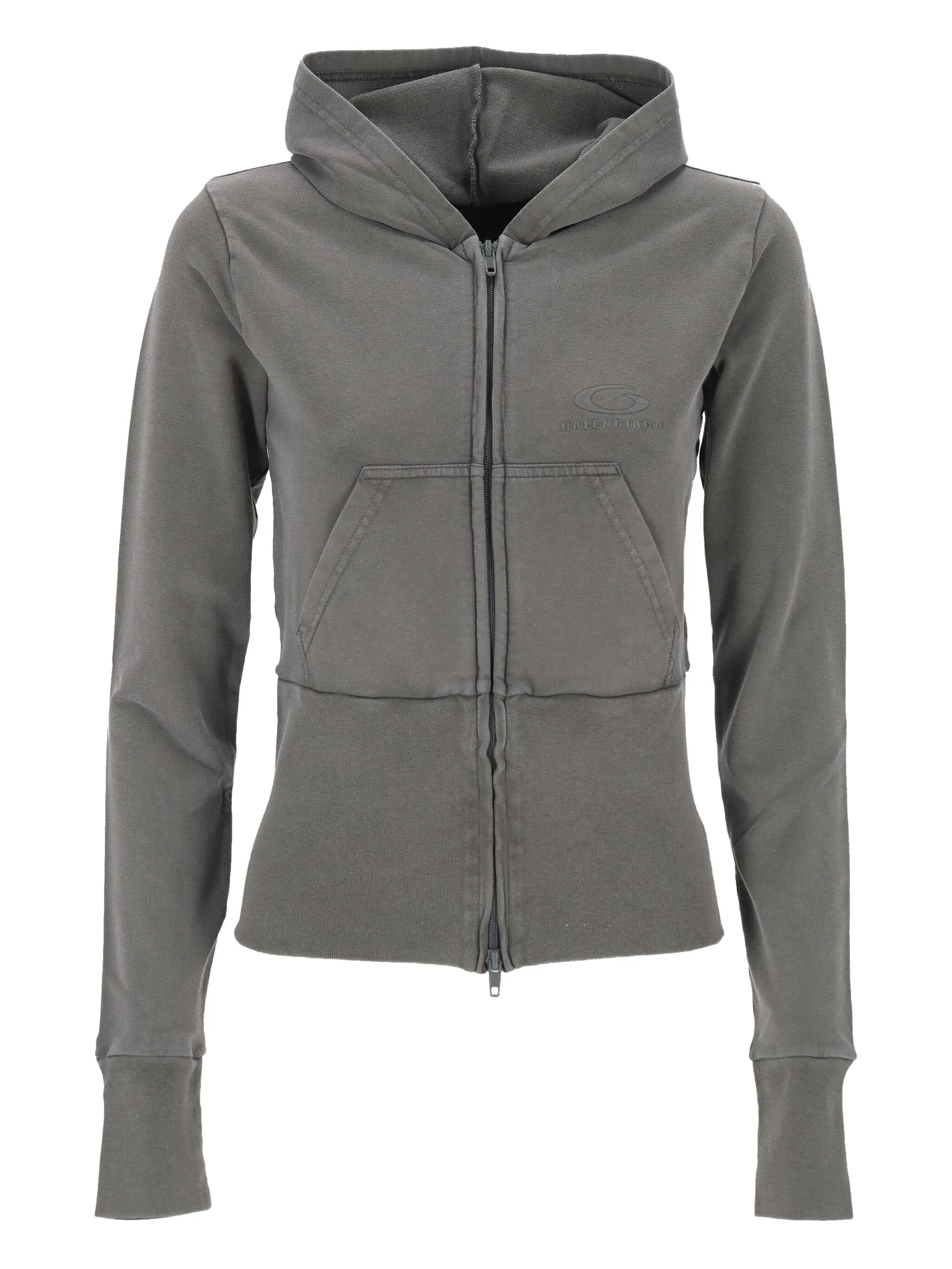 

Худи на молнии Balenciaga, серый
