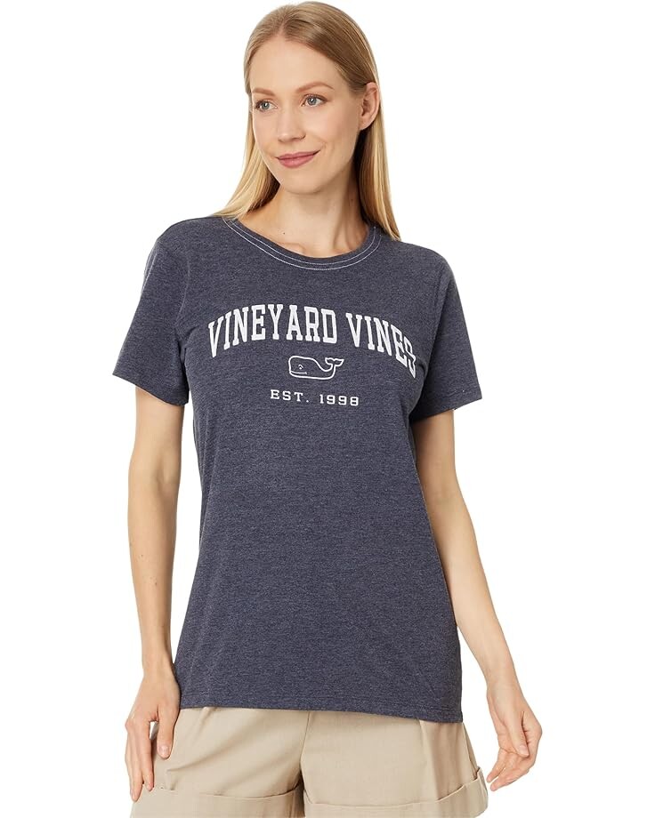 

Футболка Vineyard Vines Heritage VV SS Dunes Tee, цвет Nautical Navy Heather